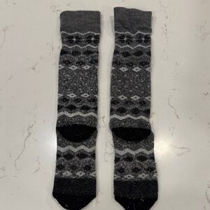 Cozy Gray Patterned ski  Kids Socks